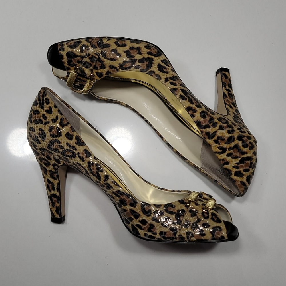 Leopard Print Heels, Size 10M